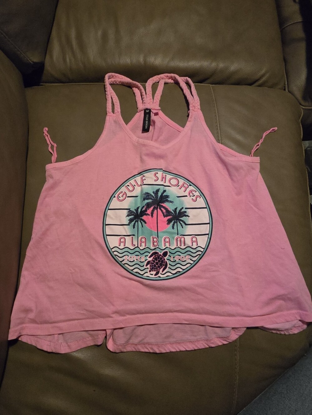 Gulf Shores Alabama Pink Graphic Tank Top